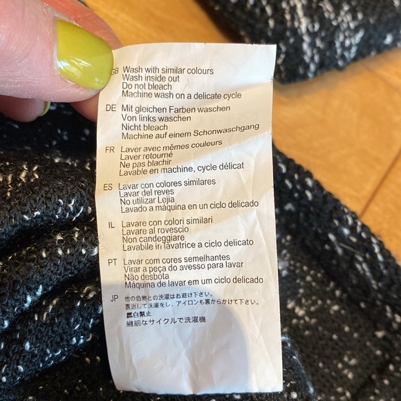 Maison Scotch Faux Leather Trim Woven Long Sleeved Top - Picture 5 of 10